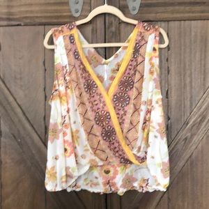 Free People Havana Muscle Printed Mesh Cami